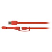 iPhone/iPad用 TYLT 3.3ft 1M DUO SYNCABLE - MICRO LIGHTNING - USB RED IP5-MIC1MRD-T