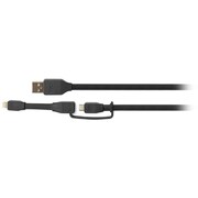 iPhone/iPad用 TYLT 3.3ft 1M DUO SYNCABLE - MICRO LIGHTNING - USB BLACK IP5-MIC1MBK-T