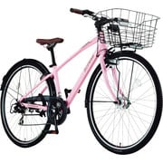 クロスバイク EXクロス アーバン 380mm 27インチ 外装7段変速 ペールピンク BEU38L5 OP50