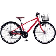 クロスバイク EXクロス アーバン 380mm 27インチ 外装7段変速 レッド BEU38L5 OR43