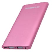 大容量薄型フラット6000mAh USBポート(USB出力：2ポート 最大合計：3.1A)＋Micro USB×1 ピンク EP6000F-PK
