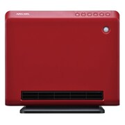 電気暖房 センサー式セラミックヒーター 1200W 転倒OFFスイッチ 6時間自動OFF カーマインレッド AMC-530-RD