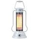 電気暖房 ミニハロゲンヒーター Lantern 300W 転倒OFFスイッチ パールホワイト AMH-380-WH
