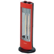 電気暖房 ダブルカーボンヒーター 900W 転倒OFFスイッチ 自動首振り カーマインレッド ACH-740-RD