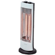電気暖房 ダブルカーボンヒーター 900W 転倒OFFスイッチ 自動首振り ホワイト ACH-740-WH
