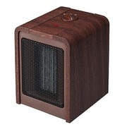 電気暖房 コンパクトファンヒーター CUBE（キューブ） ダークブラウン CH-1428DB
