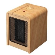 電気暖房 コンパクトファンヒーター CUBE（キューブ） ナチュラルブラウン CH-1428NB