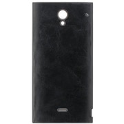 SB-SA40-BTFL BK [バッテリーカバーレザータッチ for AQUOS CRYSTAL ブラック]
