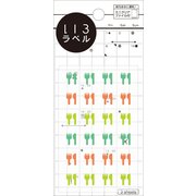 いろラベル カトラリー クリア herb（ハーブ） 3シート ML134