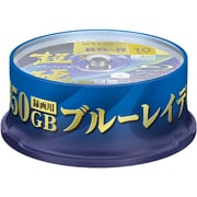 録画用BD-R DL 1-4倍速 片面2層 50GB 10枚 スピンドルケース ワイドホワイトインクジェット対応 KBRV50HCPWB‐10PB