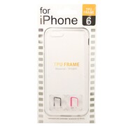 J-iP14-04WH [iPhone 6/6s用 TPUフレーム ホワイト×クリア]