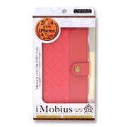 IMD-CA501PK [iPhone 6/6sケース レザーケース 網目風 ピンク]