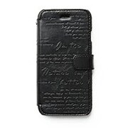 Z4039i6 [iPhone 6/6s 4.7インチ用ケース レタリングダイアリー ブラック]