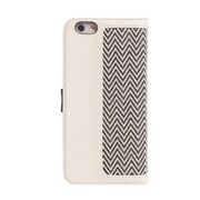 Z4043i6 [iPhone 6s/6 4.7インチ用ケース ヘリンボーンダイアリー アイボリー]