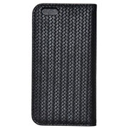 MS2-P6LC4BK [iPhone 6/6s用 マイクロメッシュデザインレザーケース ブラック]