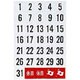 マグシート 曜日・日付切り込み付シート WBGE-DT01