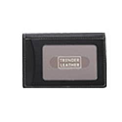 TRENDER LEATHER（トレンダーレザー） パス入ダブル 二つ折り型 窓2面 ブラック TLPP-05W-B