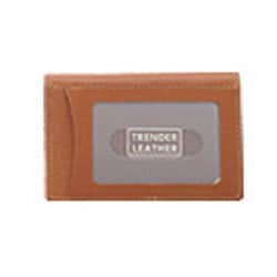 TRENDER LEATHER（トレンダーレザー） パス入ダブル 二つ折り型 窓2面 ブラウン TLPP-05W-BN