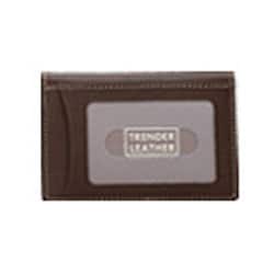 TRENDER LEATHER（トレンダーレザー） パス入ダブル 二つ折り型 窓2面 ダークブラウン TLPP-05W-DBN