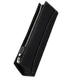 TRENDER LEATHER（トレンダーレザー） ペンケース 牛革 サイドチャック ブラック TLPSF-05-B