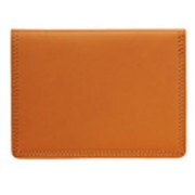 TRENDER LEATHER（トレンダーレザー） パス入ダブル 二つ折り 牛革 2面 ブラウン TLPP-06W-BN