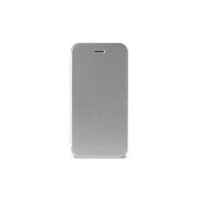 IPC647BOOKCCRYSIL [iPhone 6エコレザーカバー カード収納ポケット付 フリップケース シルバー]
