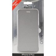 IPC655BOOKCCRYSIL [iPhone 6 Plusエコレザーカバー カード収納ポケット付 フリップケース シルバー]