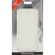 IPC655BOOKCCRYWHI [iPhone 6 Plusエコレザーカバー カード収納ポケット付 フリップケース ホワイト]