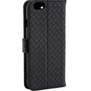BSIP14CLABK [iPhone 6 4.7インチ用 編み込み調レザーケース ICカード対応モデル 液晶保護フィルム付 ブラック]