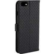 BSIP14LCLABK [iPhone 6 Plus 5.5インチ用 編み込み調レザーケース ICカード対応モデル 液晶保護フィルム付 ブラック]