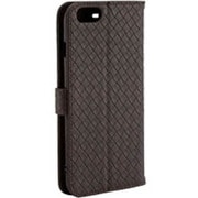 BSIP14LCLABR [iPhone 6 Plus 5.5インチ用 編み込み調レザーケース ICカード対応モデル 液晶保護フィルム付 ブラウン]