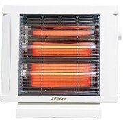 電気ストーブ 800W/400W 転倒時電源OFF ホワイト DS-A8014WH