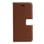 SOLOZEN Hit [iPhone 6 Plus/6s Plus用ダイアリーケース ダークブラウン×ホワイト]