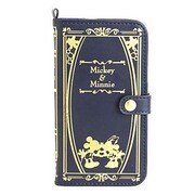 ディズニーキャラクター Old Book Case 手帳型ケース ミッキー＆ミニー ネイビー [iPhone 6/6s専用 ミッキー＆ミニー ネイビー]