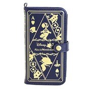 ディズニーキャラクター Old Book Case 手帳型ケース アリス ネイビー [iPhone 6/6s専用 アリス ネイビー]