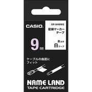 ネームランド用配線マーカーテープ 白テープ 黒文字 9mm XR-9HMWE