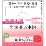 054531 [VARIVAS プロセレクション ワカサギ仕掛け 岩洞湖 五本鈎 細地袖かねり鈎 1.5号]