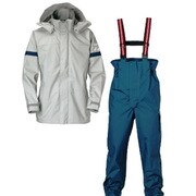 871648 [DR-9002 PVC オーシャンサロペットレインスーツ S(162～168cm) ライトグレー]