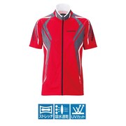 798237 [SH-052M シマノ フルジッププリントシャツ ショート 2XL レッド]
