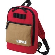 635588 [RB-1235RB コンビネーション キャンバスワンショルダーバッグ H30×W21×D7cm レッド＆ブラウン]