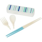RJ193CU04-SBL [MY CUTLERY(マイカトラリー) お弁当グッズ ストライプブルー]