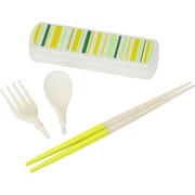 RJ193CU04-SGN [MY CUTLERY(マイカトラリー) お弁当グッズ ストライプグリーン]