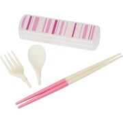 RJ193CU04-SPK [MY CUTLERY(マイカトラリー) お弁当グッズ ストライプピンク]