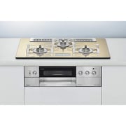 ビルトインガスコンロ DELICIA(デリシア) AC100V電源 ワイド幅75cm 都市ガス ガラストップ/クリアホワイトゴールド RHS71W15G23V3-STW 13A