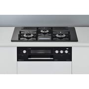 ビルトインガスコンロ DELICIA(デリシア) AC100V電源 ワイド幅75cm プロパンガス ガラストップ/クリアメタリックブラック RHS71W15G9V3-BW LP