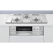 ビルトインガスコンロ DELICIA(デリシア) 3V乾電池 ワイド幅75cm 都市ガス ガラストップ/クリアホワイトミスト RHS71W15G22R3-STW 13A