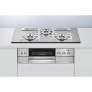 ビルトインガスコンロ DELICIA(デリシア) 3V乾電池 ワイド幅75cm 都市ガス ガラストップ/クリアグレージュ RHS71W15G7R3-STW 13A