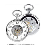 懐中時計 手巻き スケルトン シルバー/ホワイト 90002-01