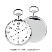 懐中時計 クォーツ 日付表示 シルバー/ホワイト 90015-01