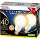 LED電球 E26口金 電球色 485lm E-CORE（イー・コア） LED REAL 2個入 LDA5L-G/40W-2P